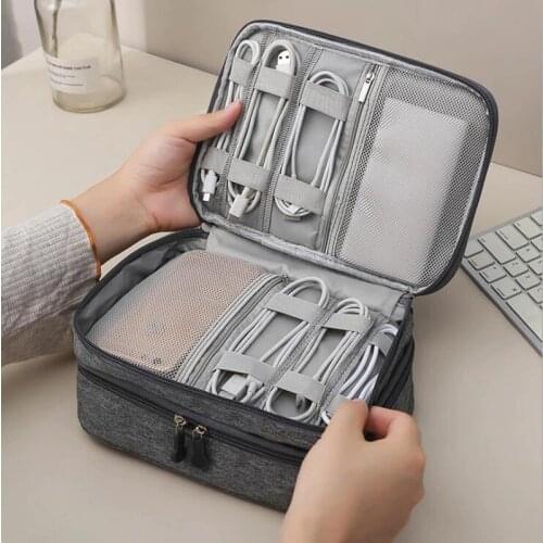 Travel Digital Cable Storage Bag makeup bag Case for earphones Multi-Function Bag Pouch Key Earphone Data Cables