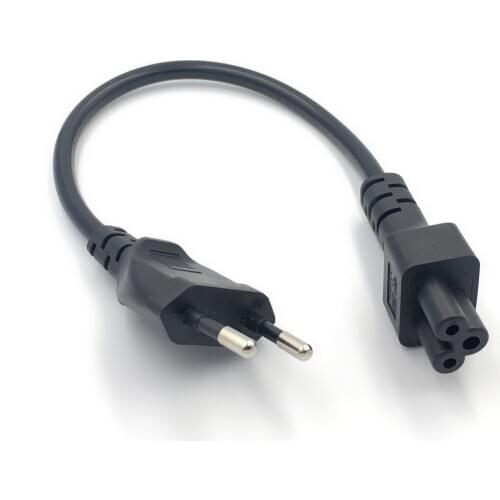 European 2pin Male Plug to IEC 320 C5 Micky Adapter Cable For Notebook Power Supply,1 PCS,EU Power Adaptor Cord