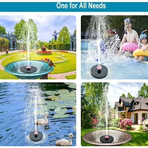Solar Fountain Floating Garden Water Fountain with Solar Panel Powered Fountain Solar Water Pump Garden Patio Lawn Pond Decor