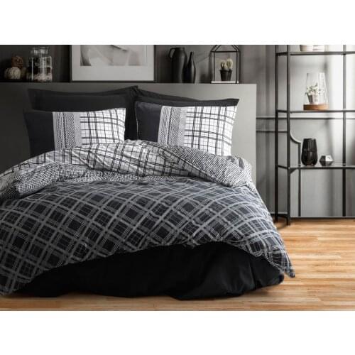 Cottonbox Masculine Double Personality Duvet cover set Carlos Black