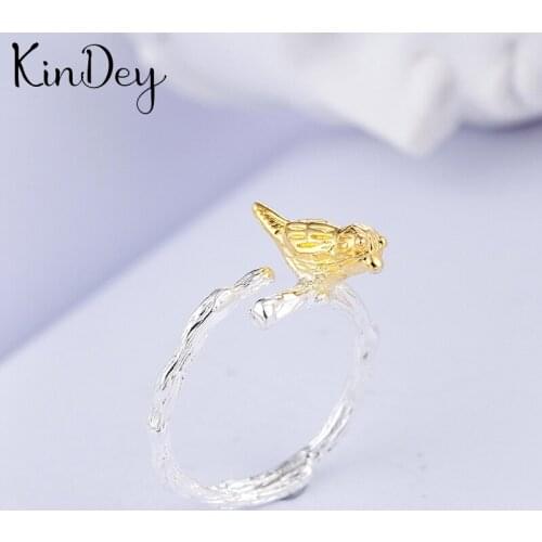 Kindey Punk Vintage Silver Color Bird Rings For Women Men Engagement Rings Girls Party Gifts Anillos 2020