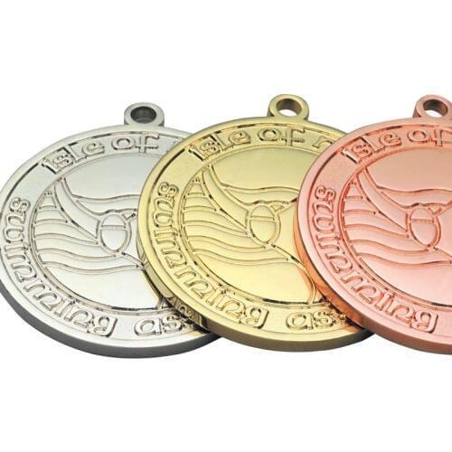 Custom Gold Silver Bronze Award Sport Medal with Ribbon