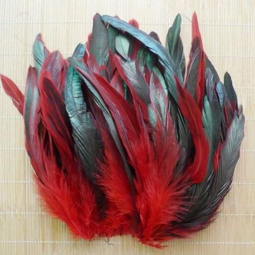 Whoelesale 100 Pcs 12.5-20cm Red Rooster Feathers For DIY Crafts Dreamcatcher Jewelry Hat Decorations Pheasant Chicken Plumes