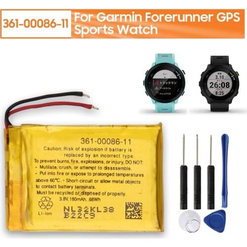 Original Replacement Battery 361-00086-11 For Garmin Fenix 5 Fenix 5S 361-00096-00 Battery 255mAh 361-00098-00 For Fenix 5X