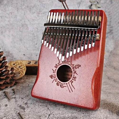 17 Keys Kalimba Thumb Piano Mahogany Mbira Body Musical Instruments High Quality Handguard Wood Kalimba Piano Creative Music Box