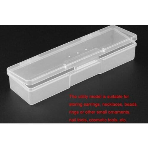 Plastic Nail Art Accessories Compartment Storage Box Practical Adjustable Plastic case Translucent Decor Organizer Case