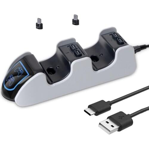 HOT Dual Fast Charger For Sony PS5 PlayStation5 Wireless Controller Charging Cradle Dock Station Joystick Gamepad Display Screen