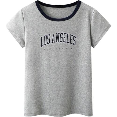 Casual Women Soft Cotton O Neck T-shirt 2021 Summer Fashion Ladies High Street Straight T-shirt Female Printed Shirt T-shirt