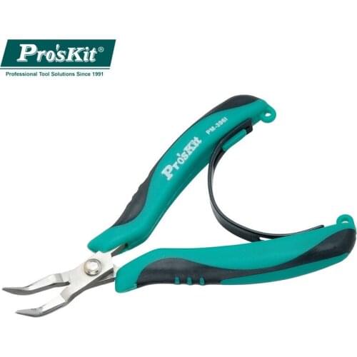 ProsKit PM-396I AISI420 Stainless Steel Bent Nose Plier Wire Wrapping Beading Jewelry Tool Handle Tool