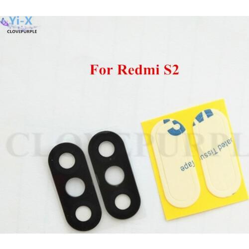 Rear Back Camera Glass Lens with Sticker for Xiaomi Redni S2 Replacement Parts