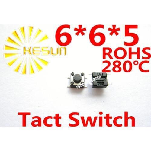 1000PCS SMT 6X6X5MM Tactile Tact Push Button Micro Switch Momentary ROHS