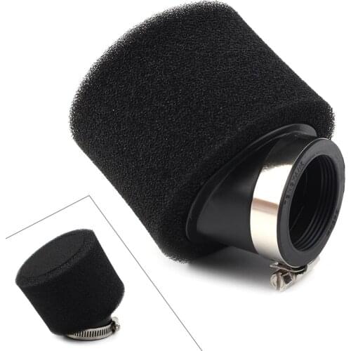 Angled Black Foam Motorcycle 45mm Air Filter for CRF 50cc 110 125cc 70cc 90 ATV SSR Taotao Dirt Bike Universal