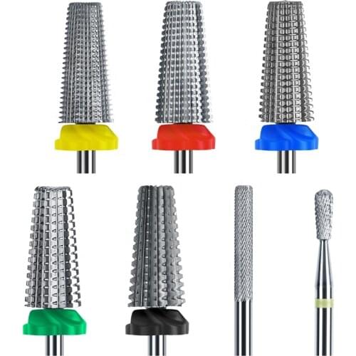 6pcs/set Rubber Silicone Nail Drill Bits Pedicure Manicure Cleaning Cuticle Milling Cutter Sander Nail File Accessory Tools