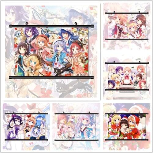 WTQ PIs The Order A Rabbit Kafuu Chino Sharo Rize Chiya Anime Manga Canvas Painting Anime Poster Poster Wall Art Home Decor