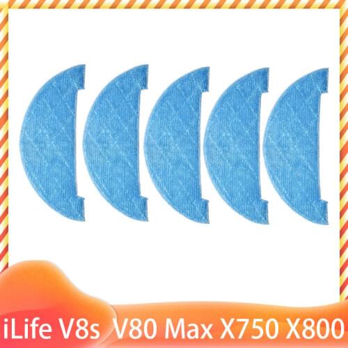 Washable 5 pieces per pack, clean and wipe the mop cloth for Ilife V8, V8S, X800 robot vacuum cleaner parts