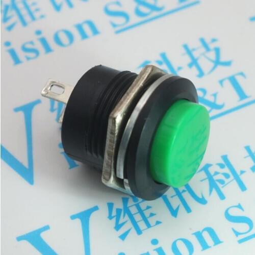 10PCS/LOT R13-507 Red Color Reset Switch 16MM 3A 250V AC Non Locking Push Button Switch Jog Switches Round Button