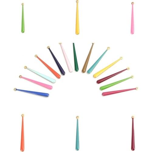 5PCs DoreenBeads Hot Enamelled Sequins Pendant Charms For Jewelry Making Colorful Drop Pendant Bracelet Earrings DIY Findings