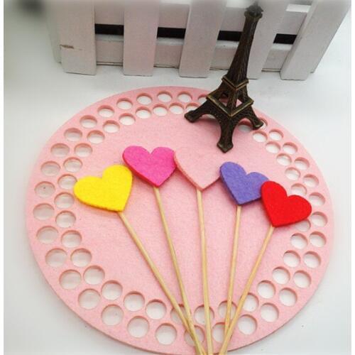 5pcs/lot Mixed Colors Creative Cake Flag Topper Cloth Flags For Wedding Birthday Party Cake Baking Decoration Supplies