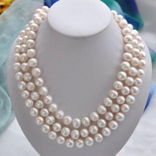 50 inch Huge AAA 11-13MM south sea white baroque pearl necklace 925silver Gold Clasp