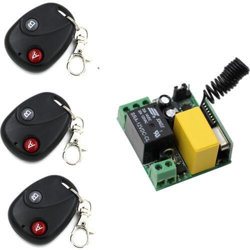 AC 220V 1CH 10A Relay Wireless Remote Control Switch Remote Power ON/OFF Receiver Transmitter Learning Code 315/433Mhz