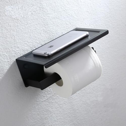 Free shipping New Bathroom Toilet black stainless steel Paper holder Hotel Paper roll holder Tissue box-M6357