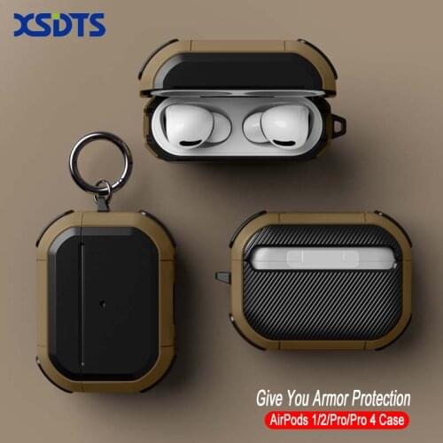 Case For Airpods Pro TPU PC Anti-fall Cover For Apple AirPods 4 3 2 1 Case Cover Accessories Wireless Earphone With Keychain