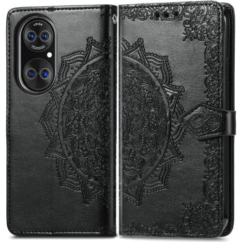 P50 Pro P 50 2021 Flip Case 3D Mandala Wallet Card Slot Phone Holder for Huawei P50 Case Haiwei P 50 P50Pro Leather Book Cover