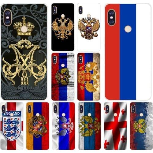 084AA Russia Flag Emblem Soft Silicone Tpu Cover phone Case for xiaomi redmi 5A 8 8A 5Plus note 5 5A 8 8t Pro