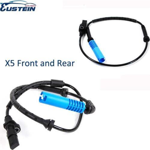 ABS sensor for BMW X5 M54 3.0L M62 4.4L M62 4.6L 34526756380 34526756379 front and Rear one set two pcs