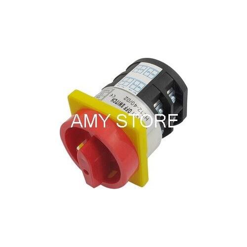 Latching Two Position NO NC AC 380V 40A Cam Combination Changeover Switch