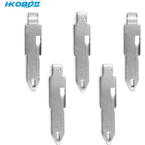 HKOBDII #53 for Peugeot 206 Metal Blank Uncut Flip KD Remote Key Blade Type