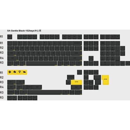 WINXIN SA keycaps Gentleman 153 Key Is Suitable For Most Mechanical Keyboards
