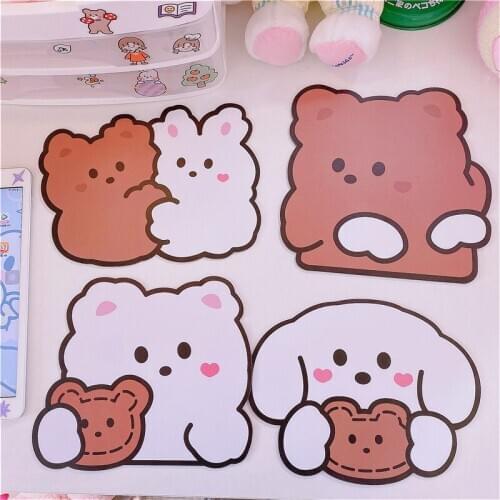 Lovely Kawaii Cute Bear Animal Mouse Pad Desk Big Mat Pads Waterproof Office Home Decoration Cup Mat Antislip Girls Boys Room