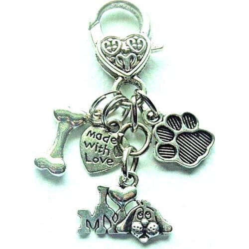 Best Friends Heart Pet Dog Bone Keychain Vintage Silver Charm For Keys Car Key Ring Gifts Gift Couple Handbag Key Chain Jewelry