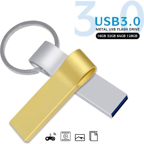 Metal USB Flash Drive 3.0 128G 64G 32G 16G 8G 4G Pen Drive Thumb Drives Memory Stick Pendrive USB Key Custom Logo
