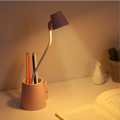 Multifunctional Table Lamp Led Folding Eye Protection Desk Lamp Pen Holder Small Reading Light for Student Oem Phone Holder
