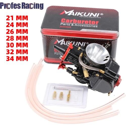 New 21 24 26 28 30 32 34mm Universal Black Mikuni Motorcycle Engine PWK Carburetor Parts Scooters With Power Jet Dirt Bike ATV