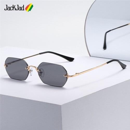 JackJad 2020 Fashion Cool Unique Rimless Style Slim Sunglasses Vintage Women ins Brand Design Sun Glasses Oculos De Sol S31454