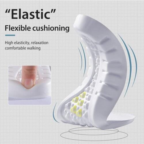 Sports High Elastic Kinetic Energy Ultra-Light Insoles Sweat ShockAbsorbent Deodorant Breathable EVA Soft Shoes Pad Brioche