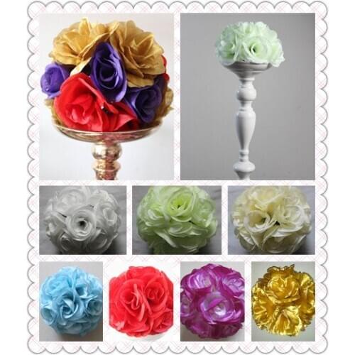 SPR 20PCS/lot 15cm dia. wedding kissing flower ball rose wedding flower ball decoration table centerpiece 22 colors available