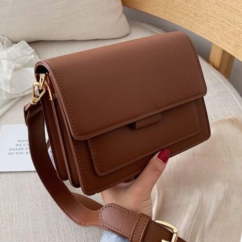 Fashion Messenger Shoulder Bags Strap Womens Handbags New PU Letter Casual Flap Female Totes Vintage Wild Crossbody Bags Ladies