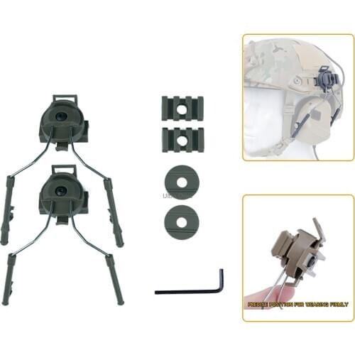 Tactical Helmet Rail Adapter Rail Suspension Bracket Helmet Guide Rail Headset Holder Shooting Combat Fast Helmet Accessories