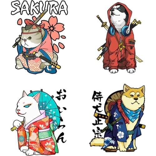 Three Ratels QD111 Funny cross dressing cat Super Staffie decal on Wall Fridge Toilet car bike