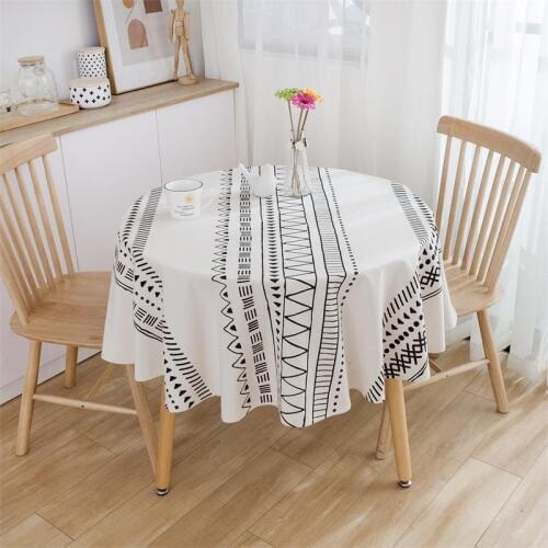 Dust-free Tablecloth Calico Printed Waterproof Circular National style Bohemian style Simplicity Appliance Coffee table