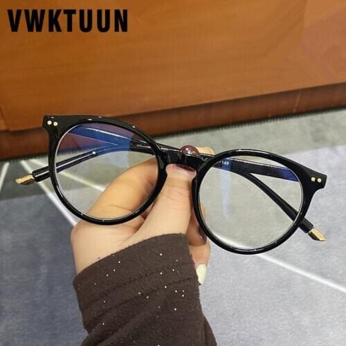 VWKTUUN Round Glasses Frame Women Glasses Anti Blue Light Ray Glasses Men Women Eyeglasses Frames Blue Light Blocking Glasses