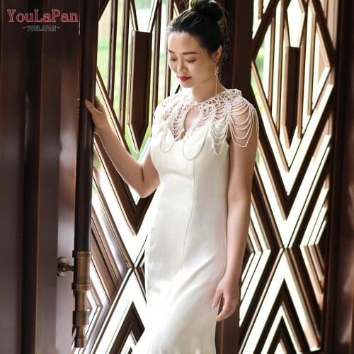 YouLaPan G38 Luxury Unique Simulated Pearl Body Chains Jewelry For Women Necklace Jewelry Wedding Beads Wedding Shawl Jewelry