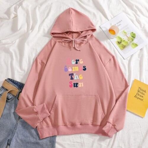 Women Oversized Hoodies Hooded Sweatshirts Plus Size Autumn Unisex Couple High Quality Cotton Letters Print Jumper Bluzy Damskie