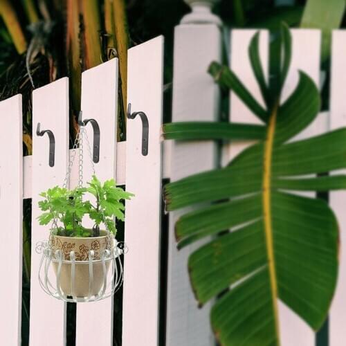 1/4/10 Pcs Hanging Basket Brackets Metal Strong Outdoor Wall Garden Hook Decoration AC889