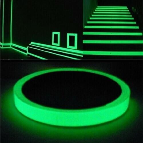 1pc Car Auto Green Luminous Tape Glow in The Dark Tape Safety Self-adhesive Strip Phosphorescent Luminous Warning Tape