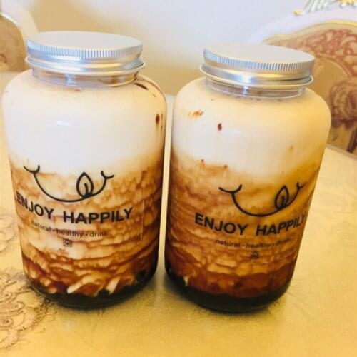 10 pcs/lot Free Shipping Items Water Bottle Cute Transparent Plastic Water Cup Beverage Milk Tea Straw Cup With Lid Portable Cup